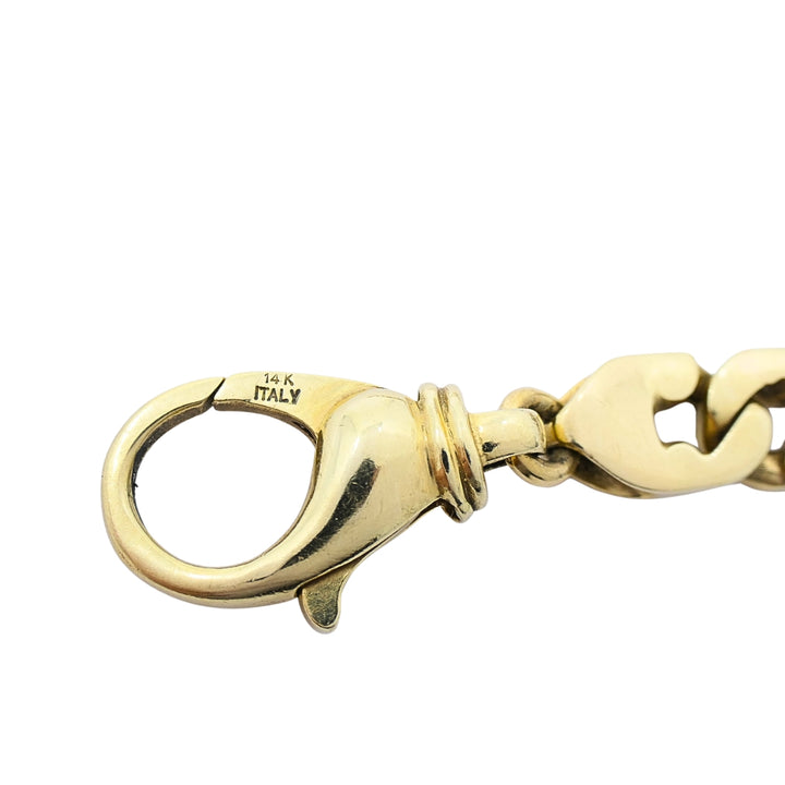 Vintage Italian 14K Gold Curb-Link Chain Bracelet
