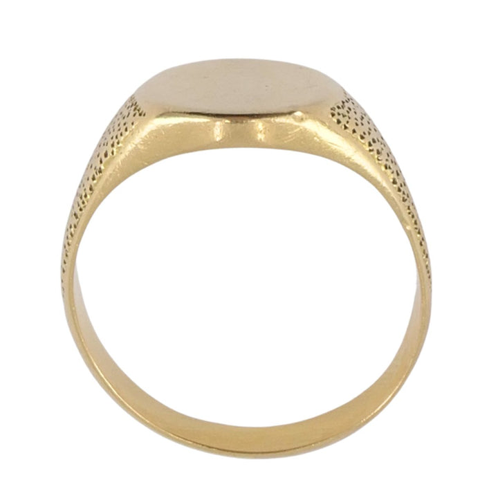 Vintage 18k Gold Un-engraved Signet Ring