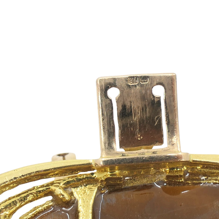 Vintage Kutchinsky Tiger’s Eye Bracelet 18k Gold