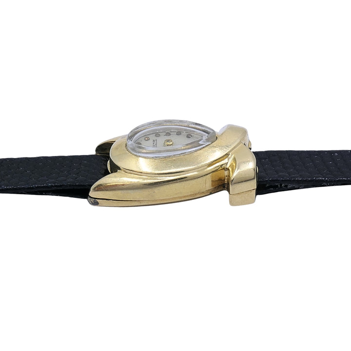 Vintage LeCoultre 14k Gold Ladies Teardrop Cocktail Watch