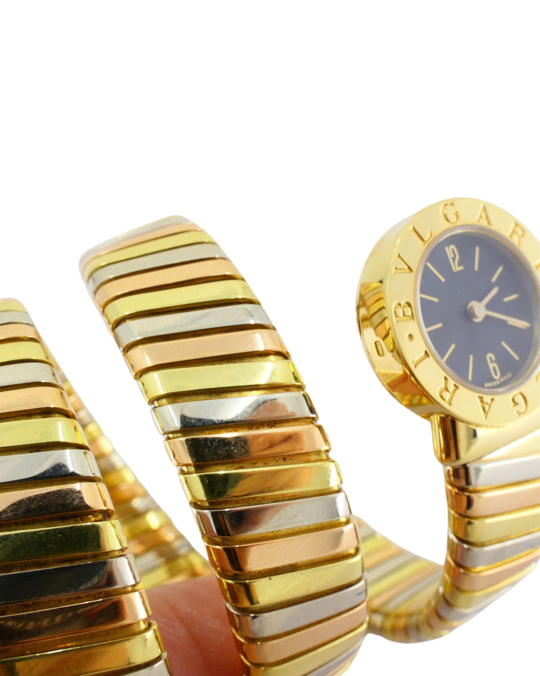 Bvlgari Bulgari BB19 Tubogas Tri-Color Gold Wrap Watch