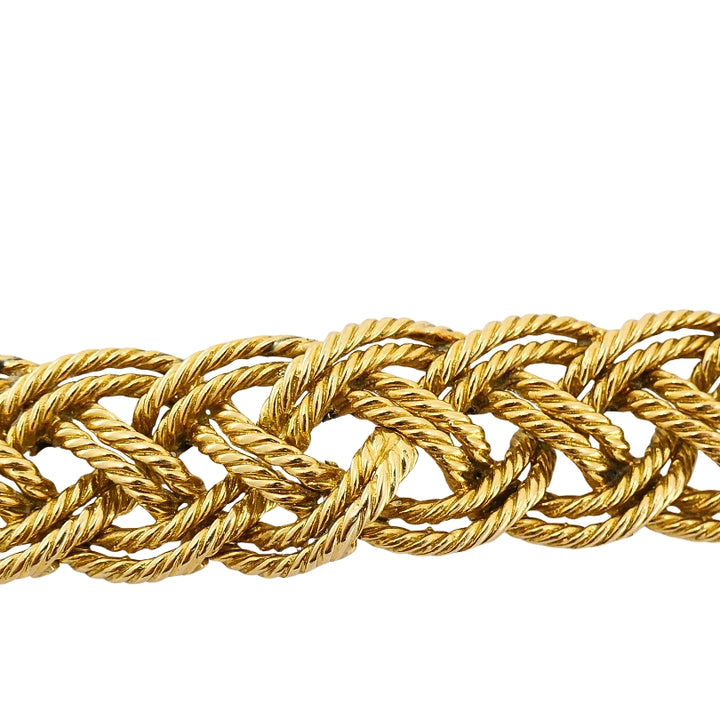 Boucheron Paris 18k Gold Braided Rope Bracelet