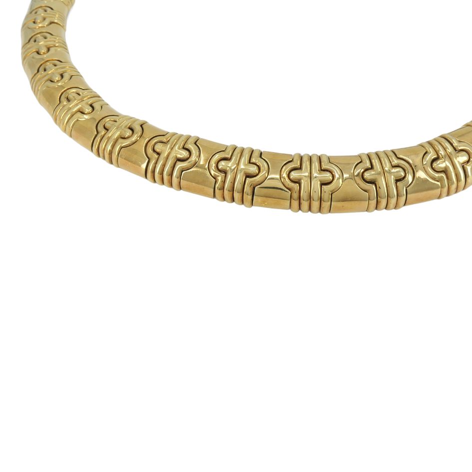 Vintage Bvlgari Bulgari 18k Gold Parentesi Necklace