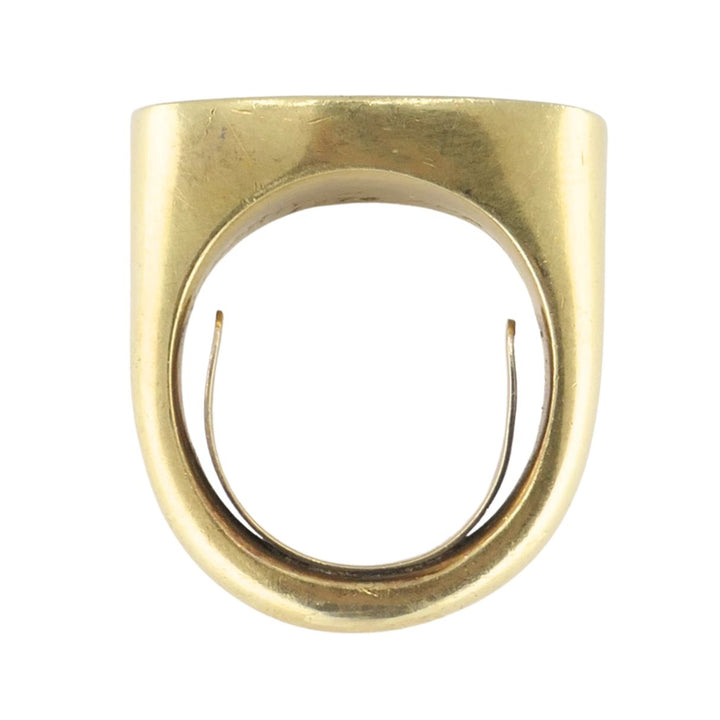 Vintage 1978 Egyptian Revival 18k Gold Signet Ring