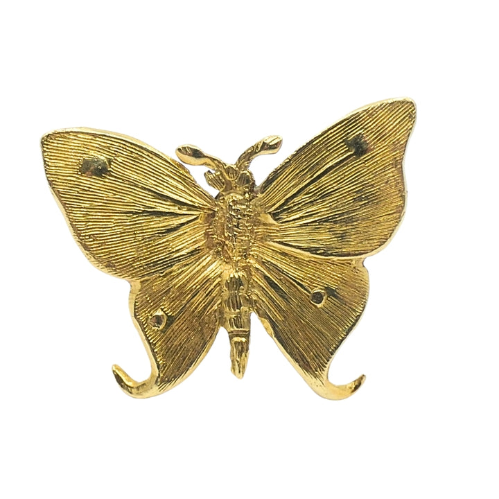 Mario Buccellati 18k Gold Butterfly Lapel  Pin, Mid‑Century