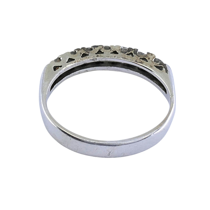 Vintage 12k Gold Diamond Ring Seven-Stone Band