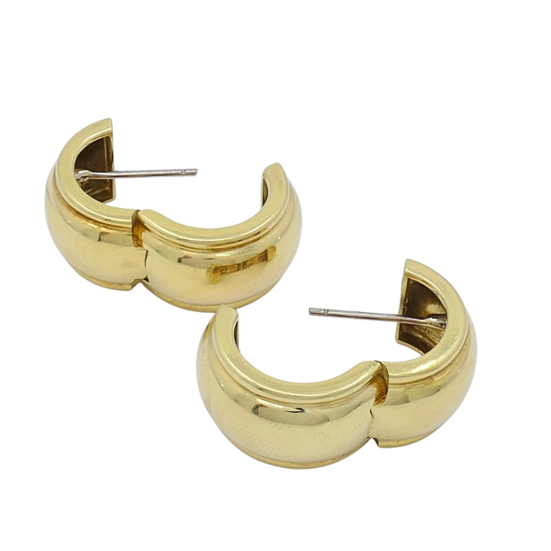 Tiffany & Co. 18k Gold Huggie Hoop Earrings