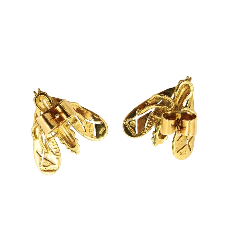 Chaumet 18k Gold Diamond Bee Earrings