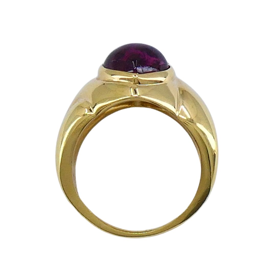 Vintage Bvlgari Cuore 18k Gold Gemstone Heart Ring