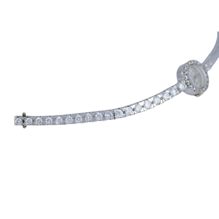 Vintage Longines Swiss 18k White Gold Diamond Lady's Wrist Watch