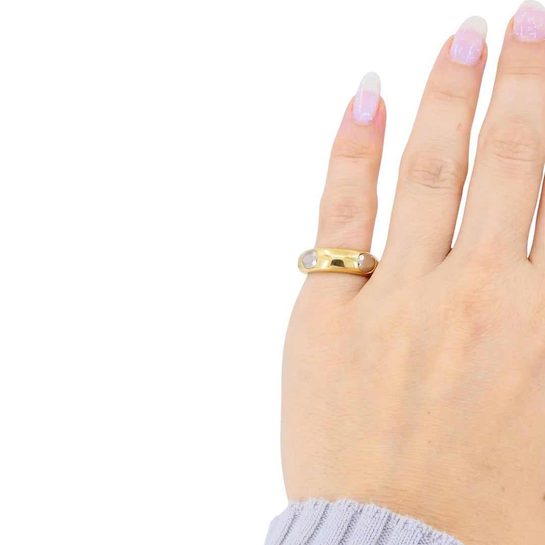 FRED Paris 18k Gold Hematite Vintage Band Ring