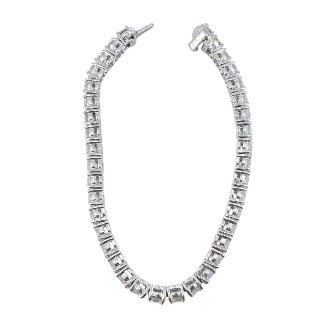 Vintage Cartier Platinum Diamond Tennis Bracelet, Circa 1970s