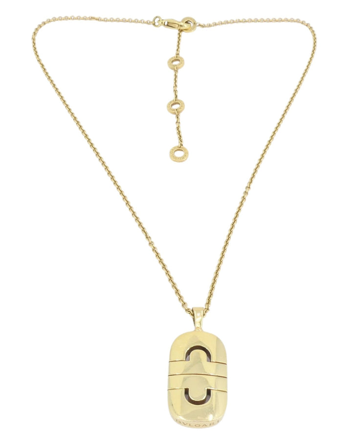 Bvlgari Bulgari Parentesi Pendant 18k Gold Chain Adjustable Length Necklace