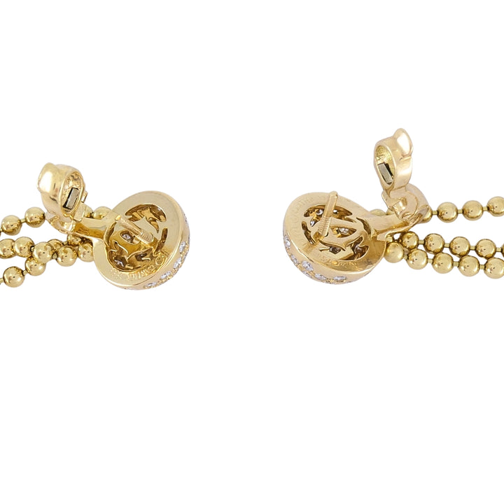 Cartier Nouvelle Vague Draperie 18k Gold Diamond Tassel Earrings, 1999