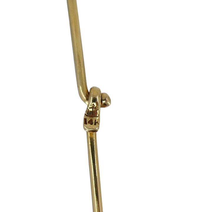 Vintage Pisces Pendant 18k Gold MOP 14k Gold Collar Necklace