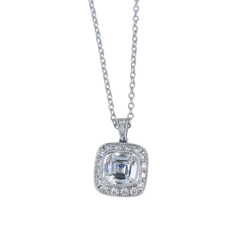 Tiffany & Co. Legacy Platinum Diamond Pendant Necklace