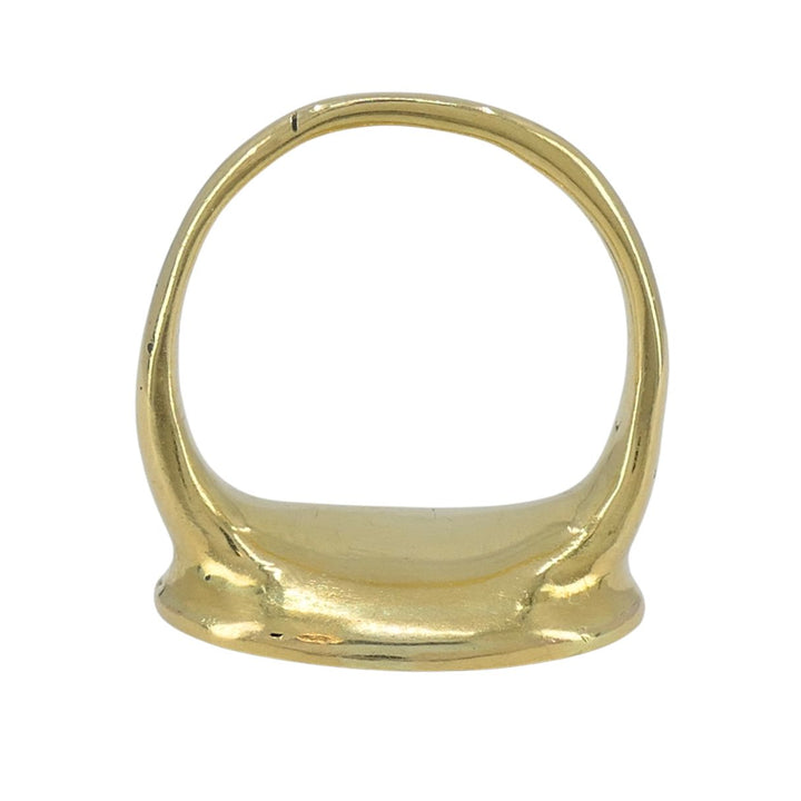 Vintage 18k Gold Hardstone Intaglio Signet Ring
