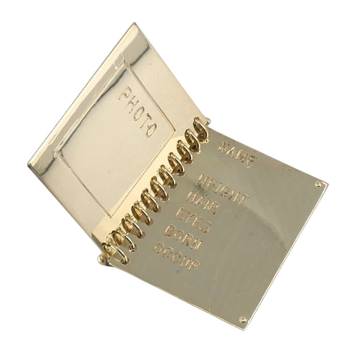 Mid Century 14k Gold United States Passport Charm Pendant