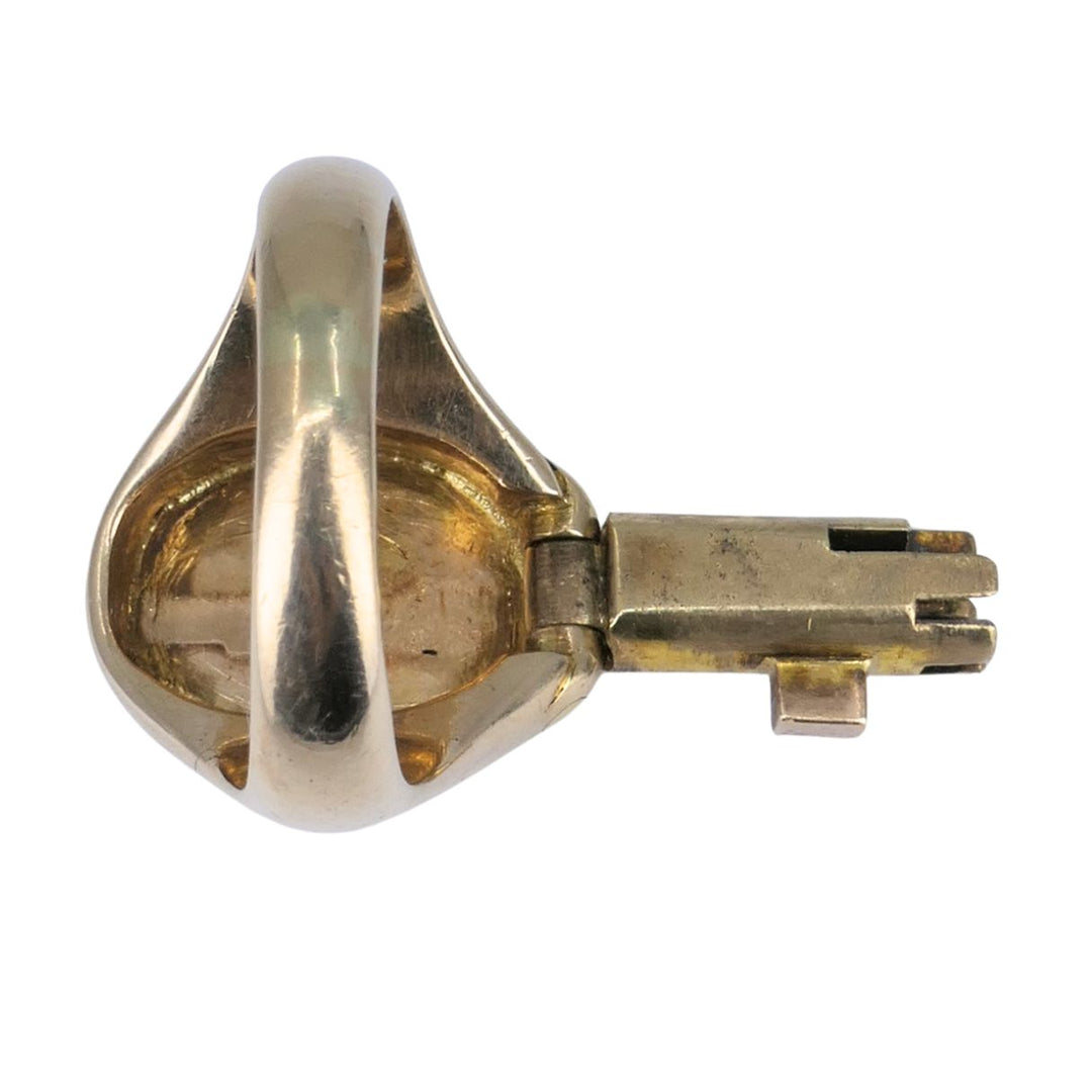 Antique 9ct Gold Watch Key Un-engraved Signet Ring