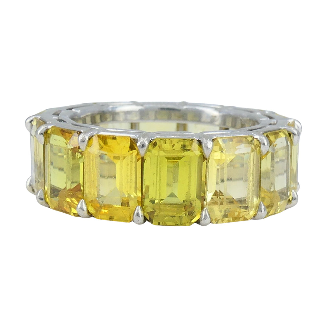 Bvlgari Yellow Sapphire Platinum Eternity Band Ring