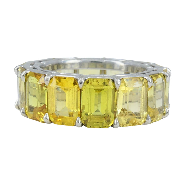 Bvlgari Yellow Sapphire Platinum Eternity Band Ring