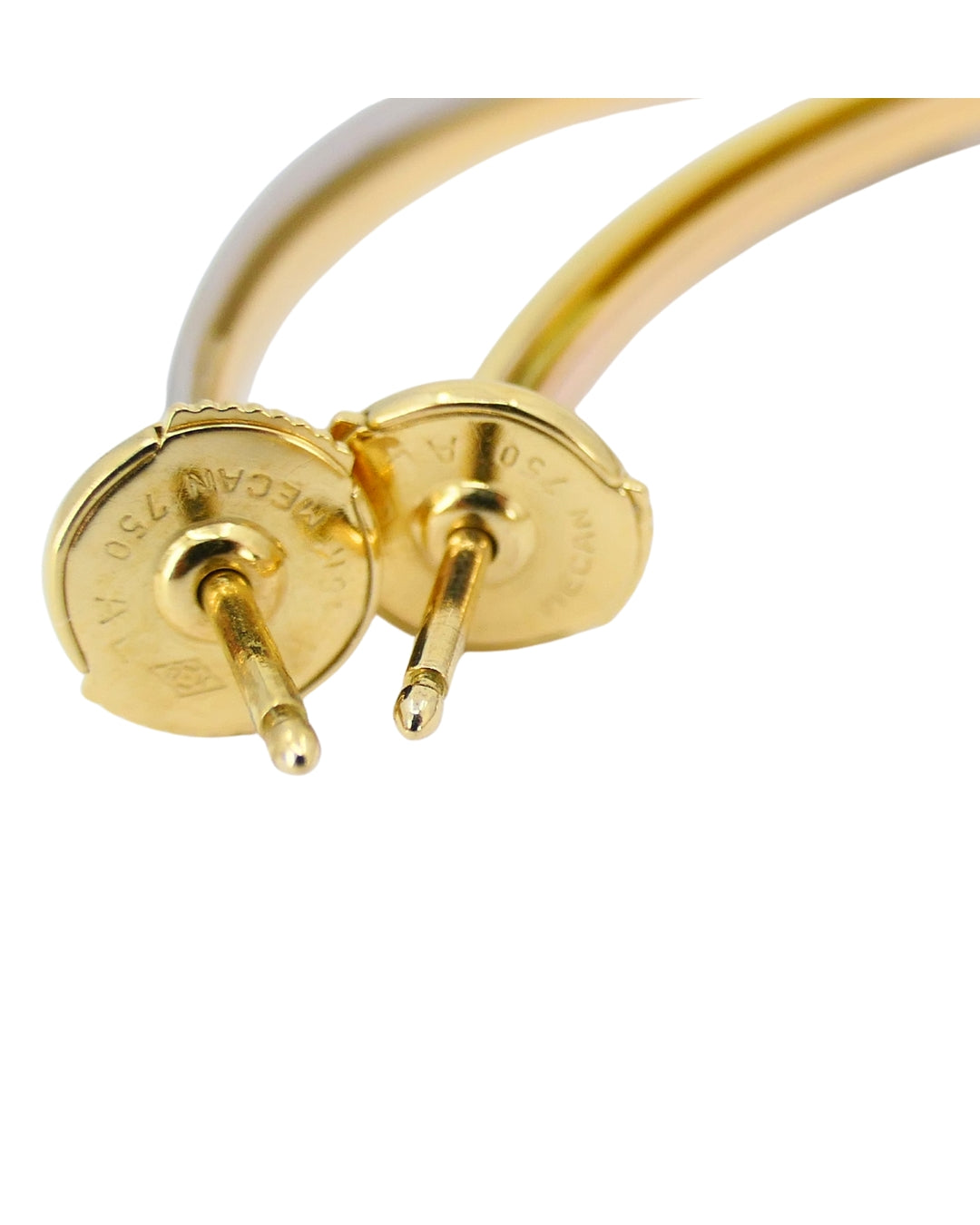 Cartier Trinity Hoop Earrings 18k Tri-Color Gold