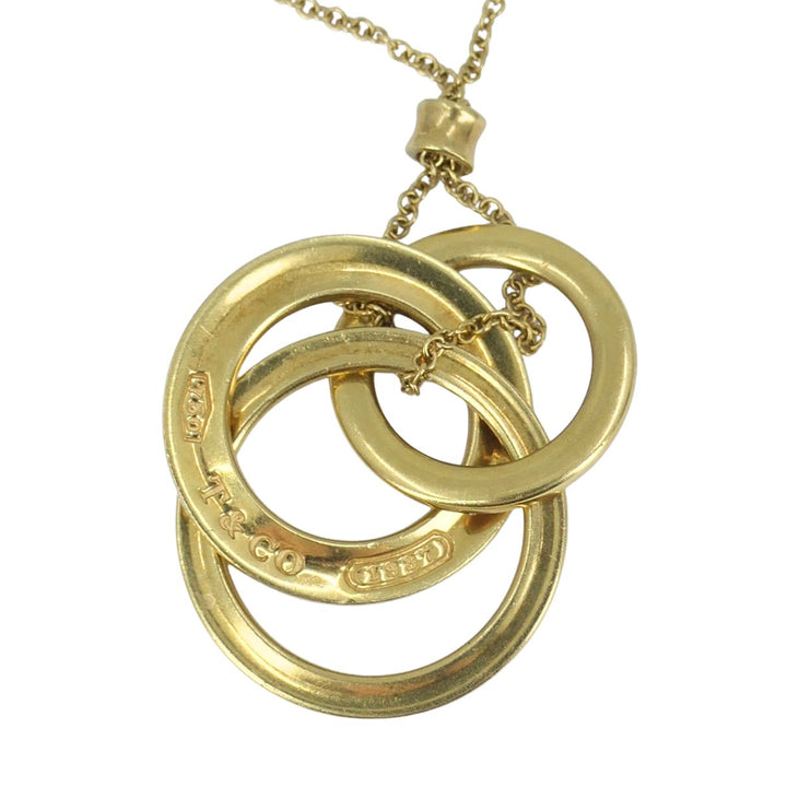 Tiffany & Co. 1837 Triple Interlocking Circles Pendant 18K Yellow Gold