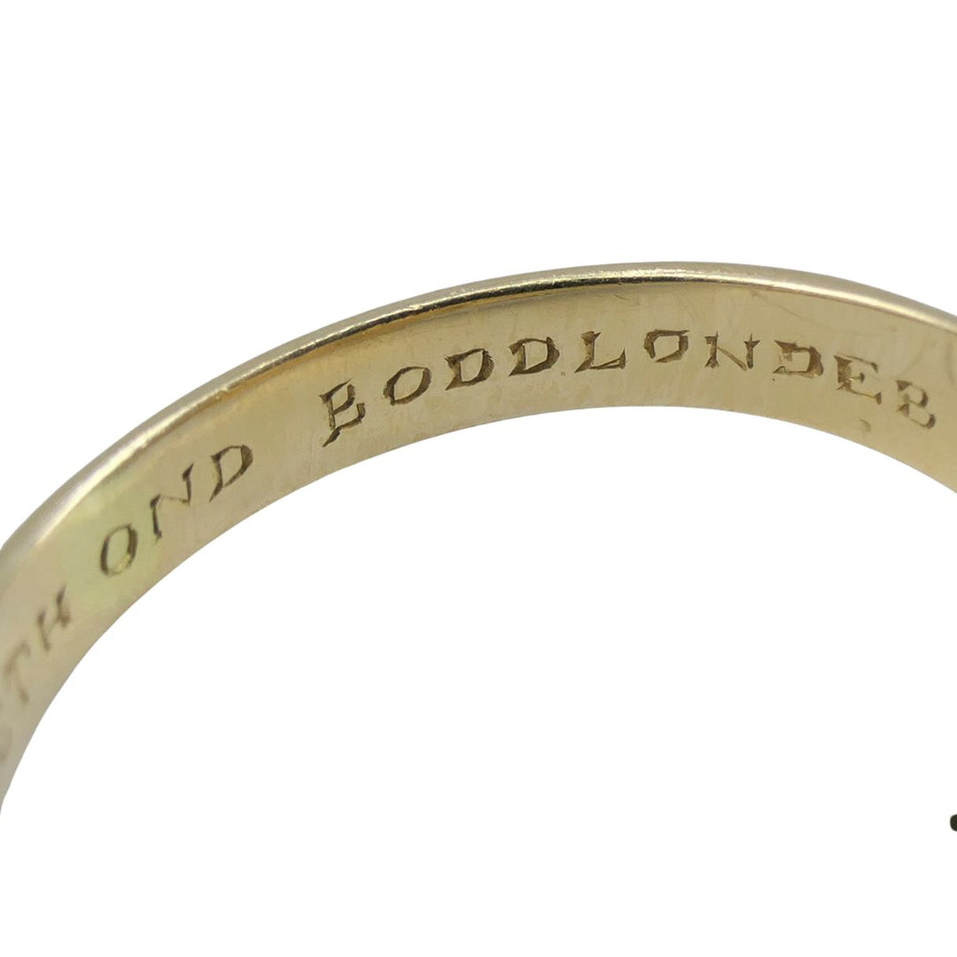 Rebus 14k Yellow Gold Heraldic Coat of Arms Signet Ring, London