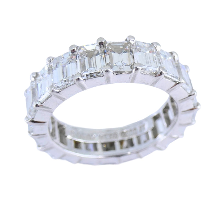 David Webb Platinum Ring Diamond Eternity Band Estate Jewelry