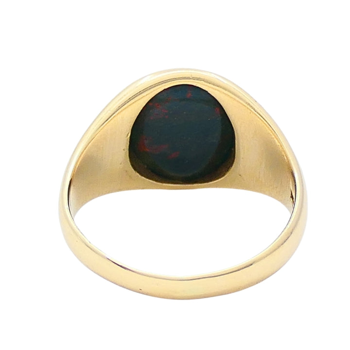 Vintage 14k Gold Bloodstone Signet Ring
