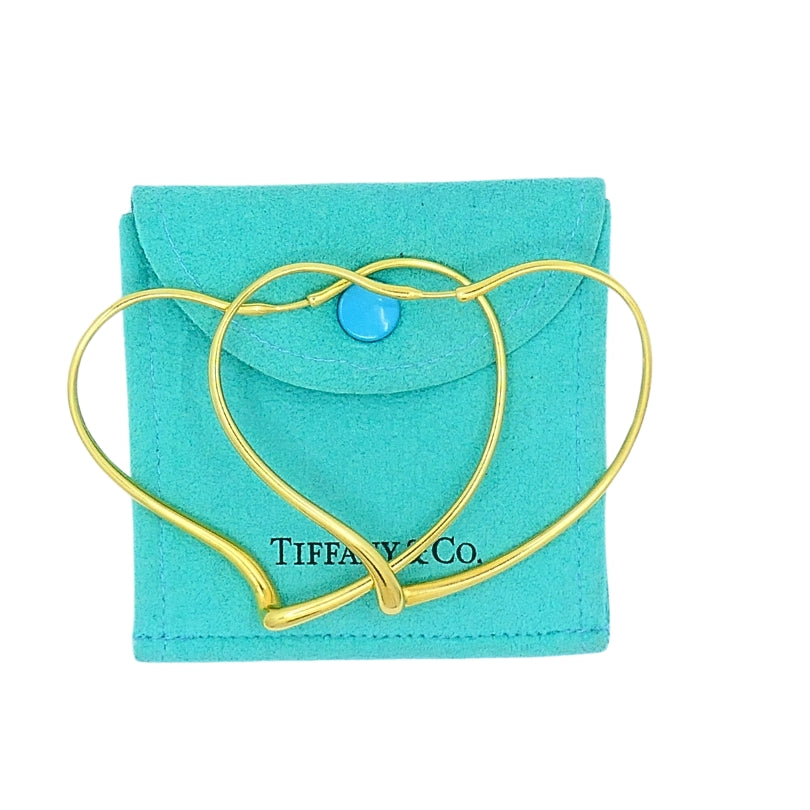 Elsa Peretti for Tiffany & Co. 18k Gold Open Heart Hoop Earrings