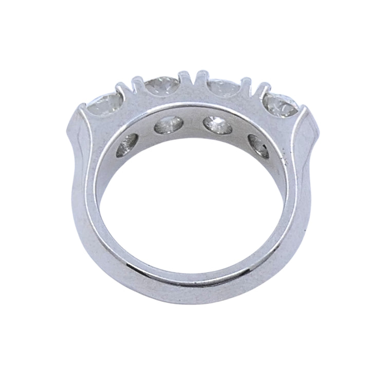 Mid-Century Platinum Four-Stone Diamond Ring