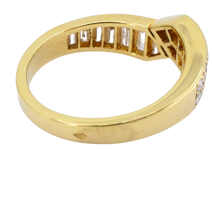 Van Cleef & Arpels 18K Gold Diamond Bypass Ring