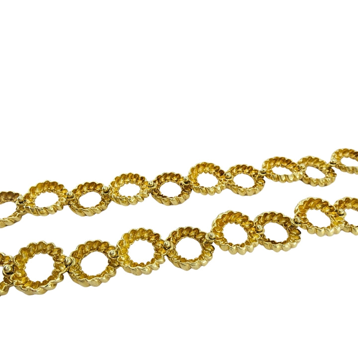 Flato 18K Gold Open Circle Link Necklace, 1960s