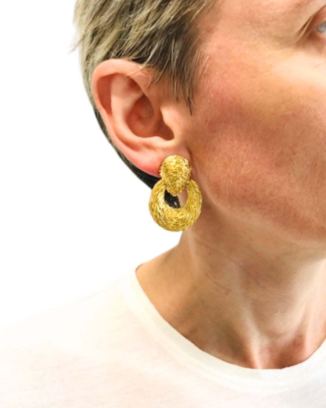Vintage Van Cleef & Arpels Door Knocker Earrings 18k Gold