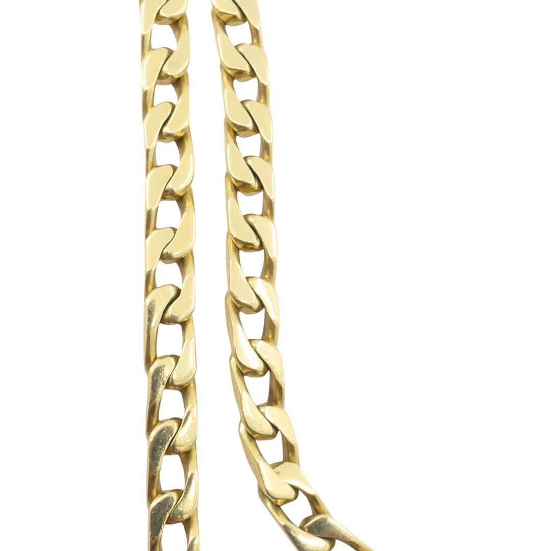 Vintage Cartier 18k Two Tone Gold Diamond Station Curb Link Necklace