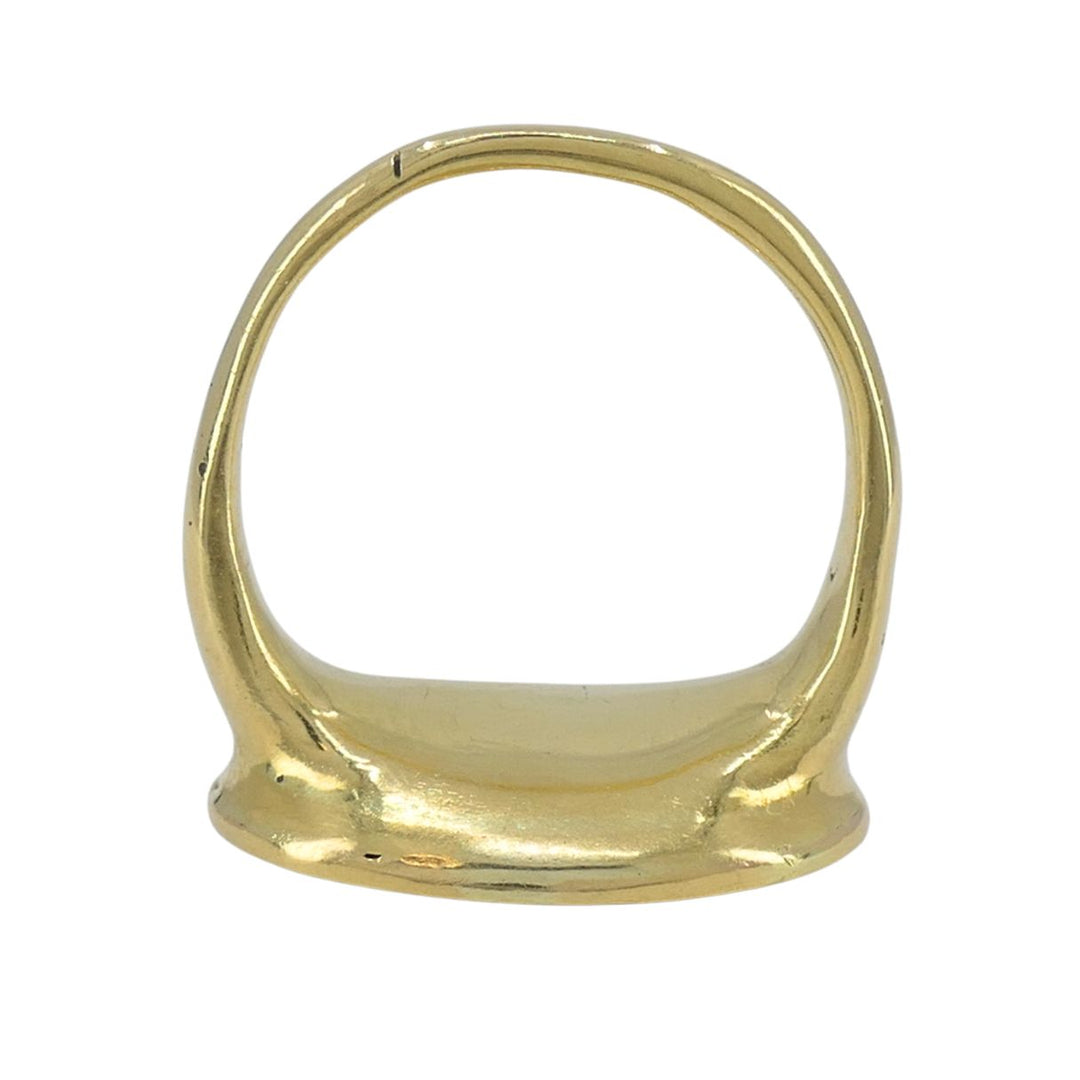 Vintage 18k Gold Hardstone Intaglio Signet Ring