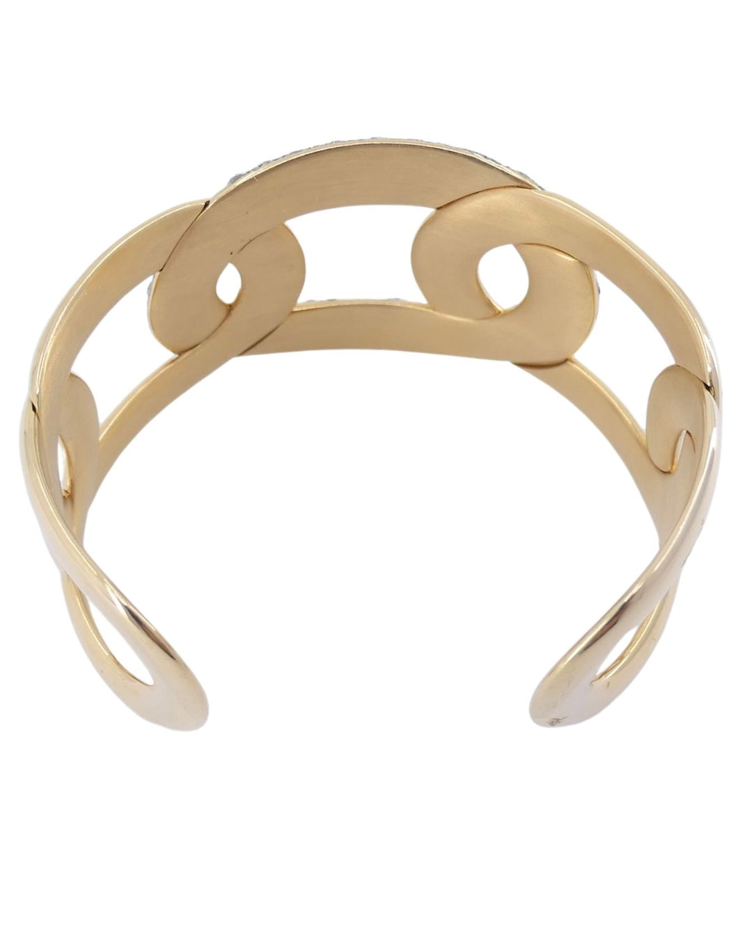 Pomellato Tango 18k Rose Gold Bracelet Brown Diamond Cuff
