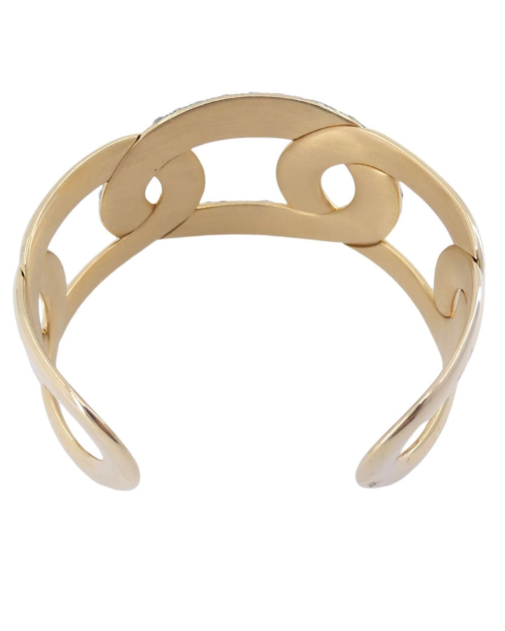 Pomellato Tango 18k Rose Gold Bracelet Brown Diamond Cuff