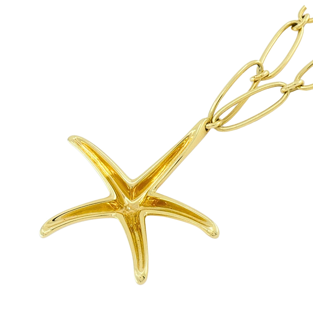 Tiffany & Co. Elsa Peretti 18k Gold Starfish Pendant Necklace