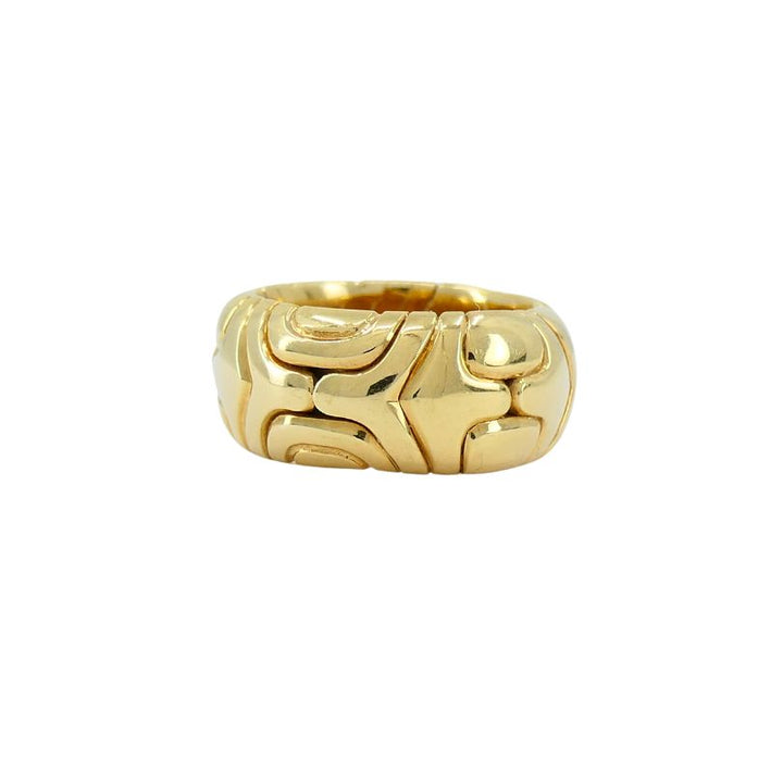 Vintage Bulgari Alveare 18k Gold Band Ring