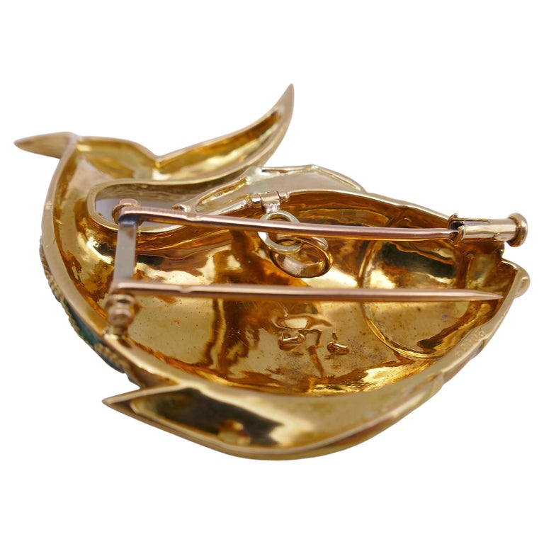 Boucheron Pendant Gold Brooch Fish