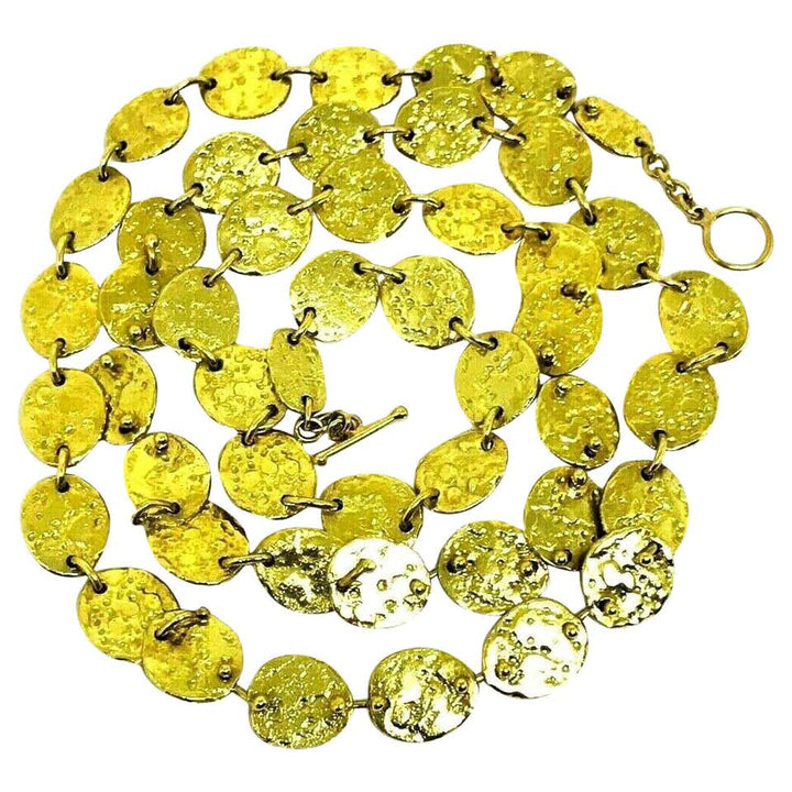 Jennifer Meyer Hammered 18k Yellow Gold Necklace