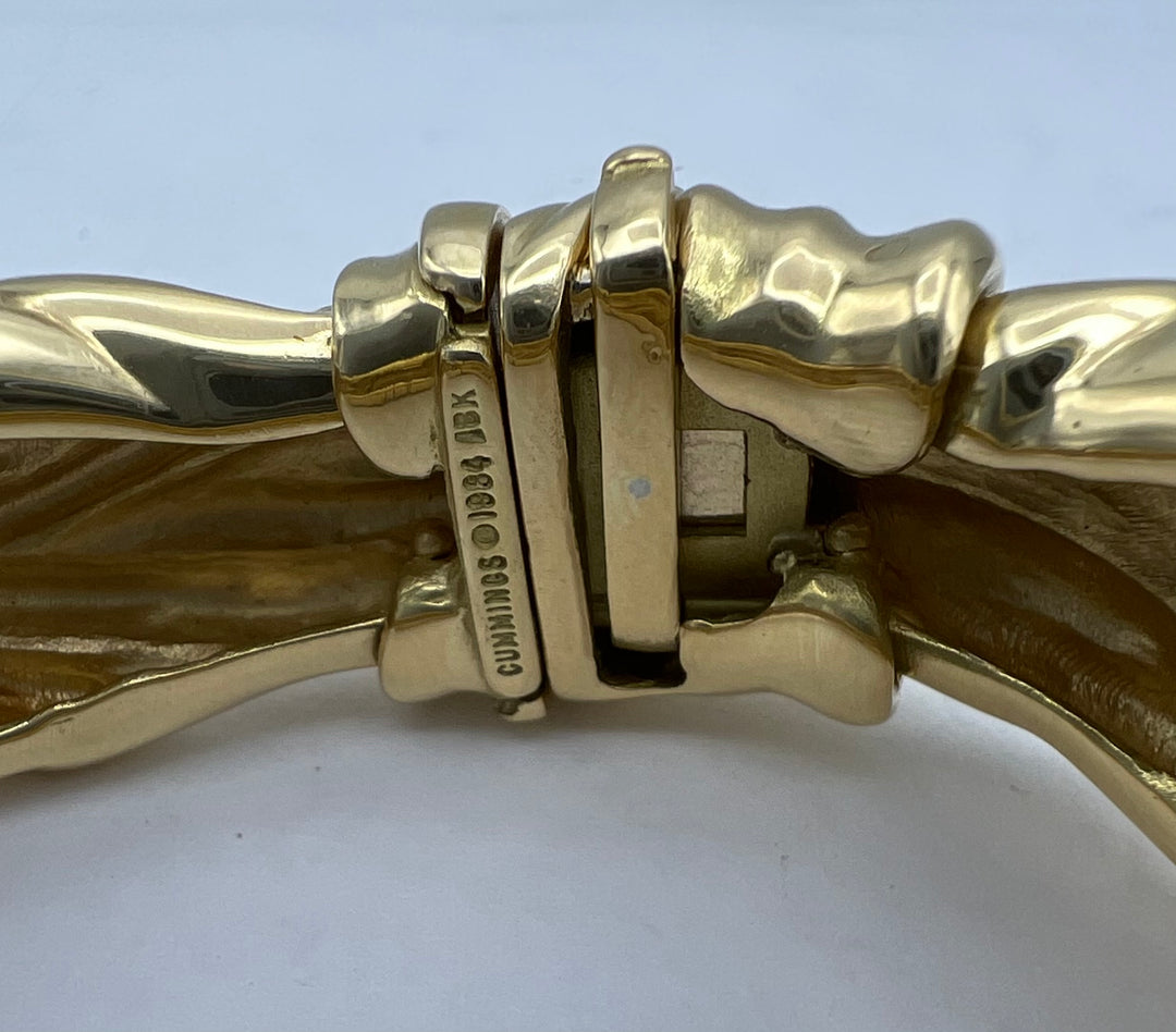 Angela Cummings Gold Bangle Bracelet circa 1984