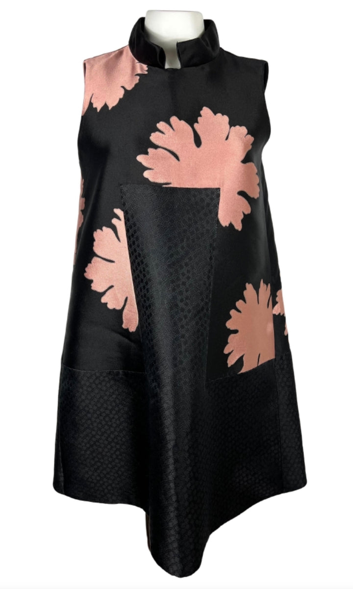 Alexander McQueen Mini Dress Black and Pink, Size Small