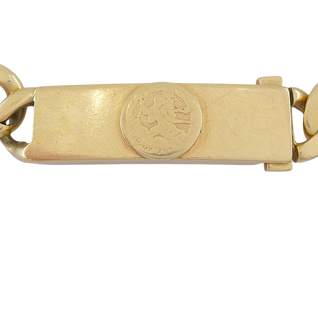 Vintage Cartier 14k Gold Curb-Link ID Bracelet, Mid-20th Century