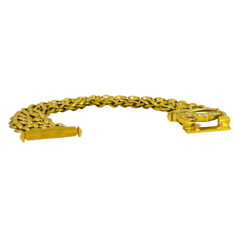 Cartier Double C Penelope Bracelet 18k Gold Diamond Link Bracelet