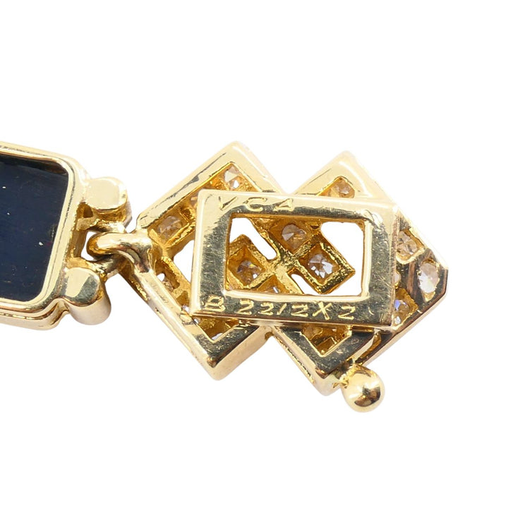 Vintage Van Cleef & Arpels 18k Gold Diamond Onyx Bracelet
