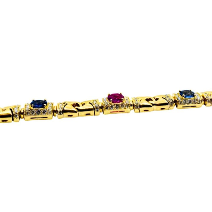 Bvlgari Bulgari Bracelet Sapphire Diamond 18k Gold