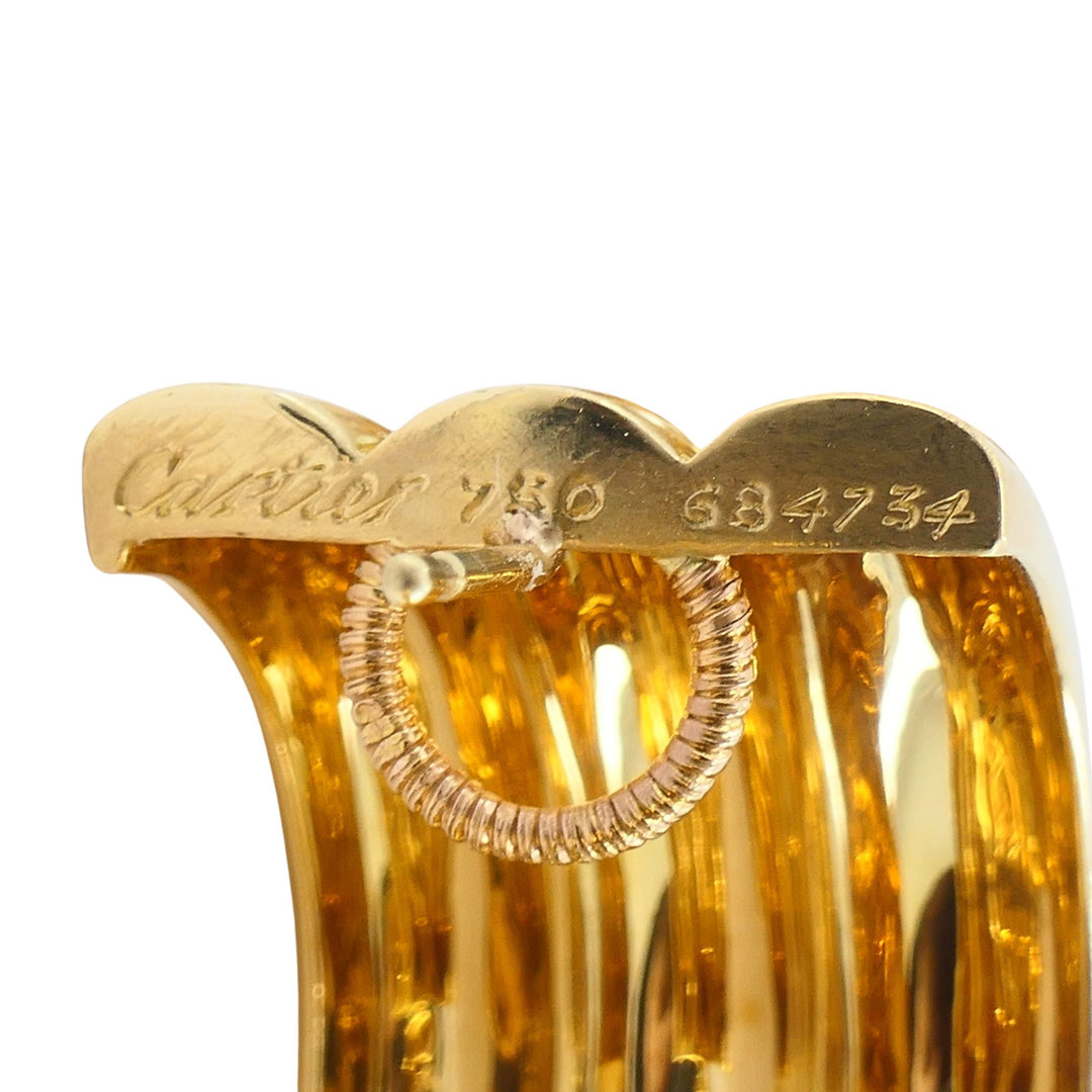 Vintage Cartier 18k Gold Hoop Earrings